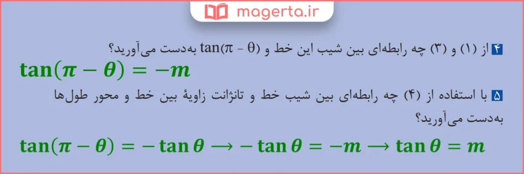 جواب سوال۴ و ۵ فعالیت صفحه ۹۶ ریاضی یازدهم فنی