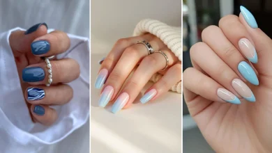 مدل ناخن آبی برای استایلی خنک و مدرن