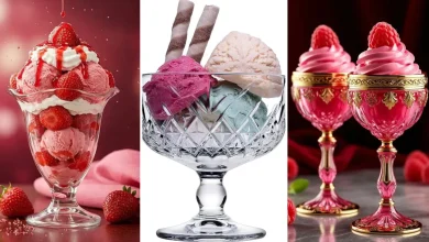 ظرف بستنی خوری کریستالی