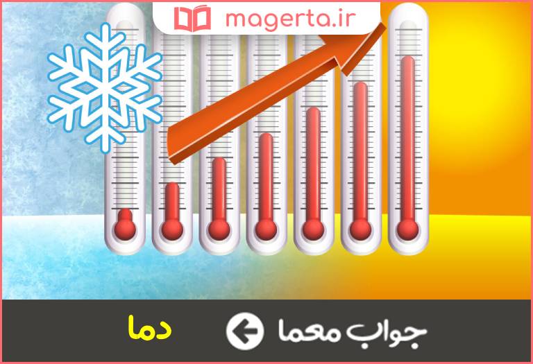 جواب معما شیب حرارتی در جدول