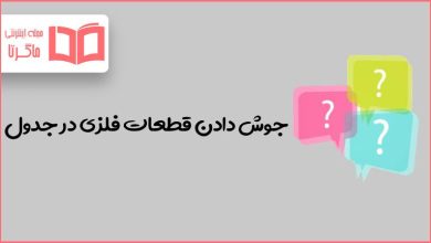 جوش دادن قطعات فلزی در جدول