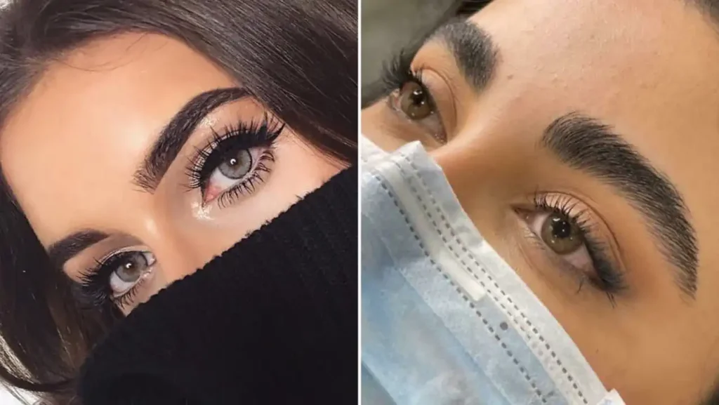 مدل ابرو پهن و بلند