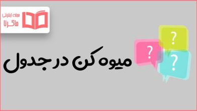 میوه کن در جدول