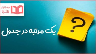 یک مرتبه در جدول