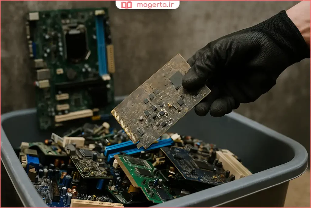 بازیافت طلا از بردهای الکترونیکی و قطعات