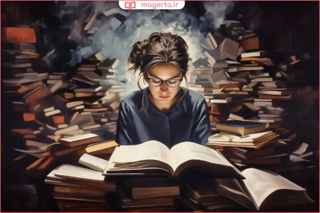 دانش‌آموز در حال خواندن شعر و تکرار برای حفظ بهتر