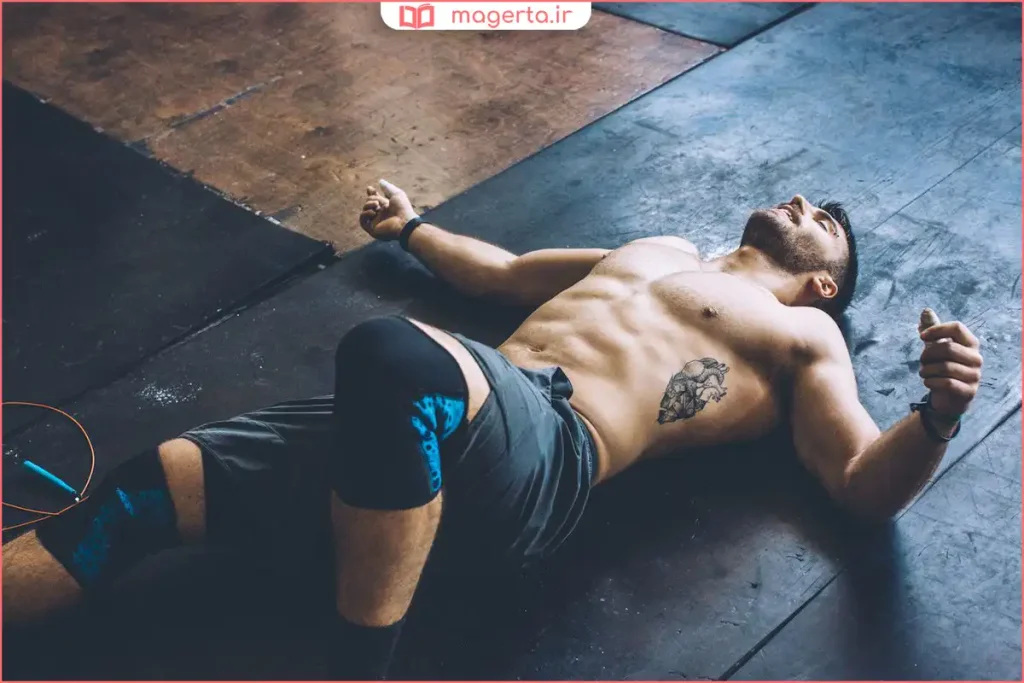 بدنساز در حال ریکاوری پس از تمرین