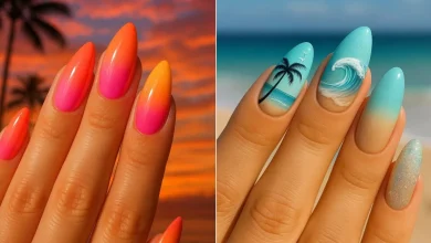 مدل ناخن آمبره تابستانی