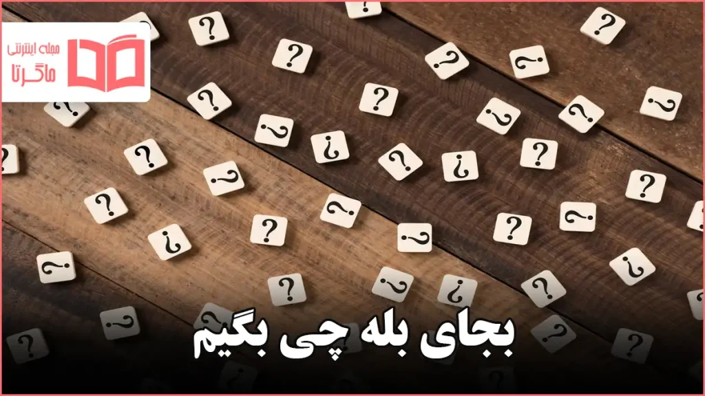 بجای بله چی بگیم