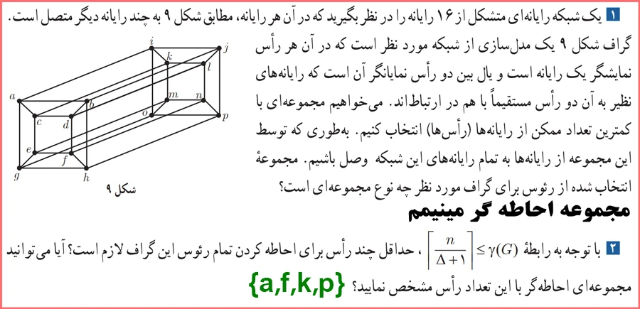 جواب سوال ۱ و ۲ کار در کلاس صفحه ۴۹ ریاضیات گسسته دوازدهم