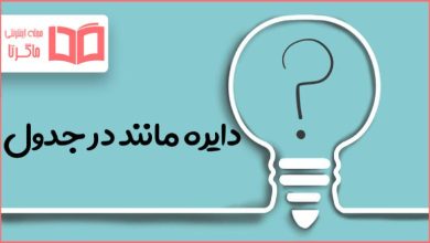 دایره مانند در جدول