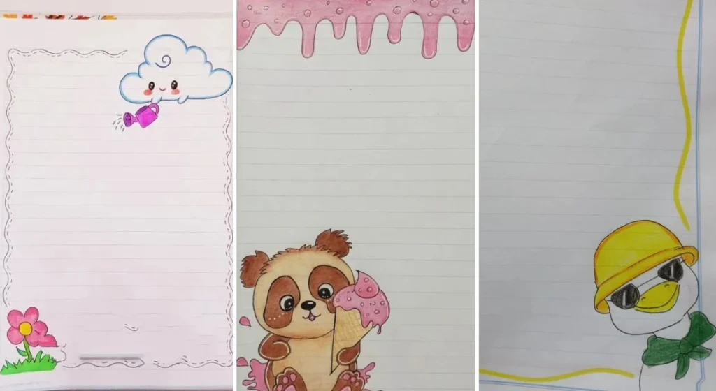 تزیین دفتر مشق کیوت
