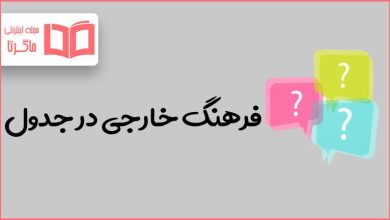 فرهنگ خارجی در جدول