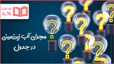 مجرای آب زیرزمینی در جدول