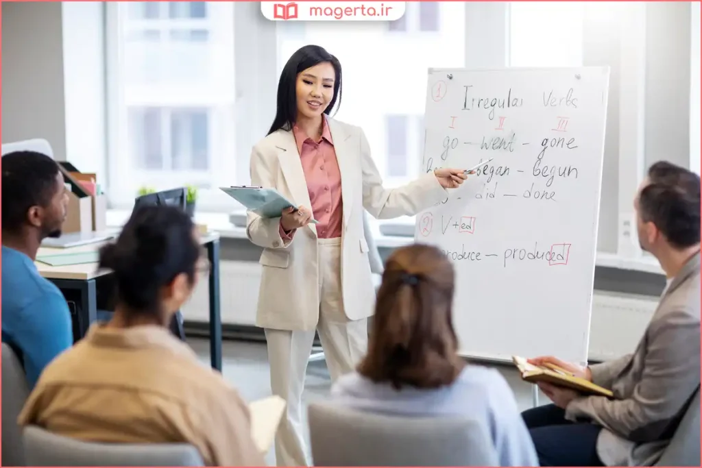 شرکت فعال در کلاس و پاسخ به پرسشهای معلم زبان