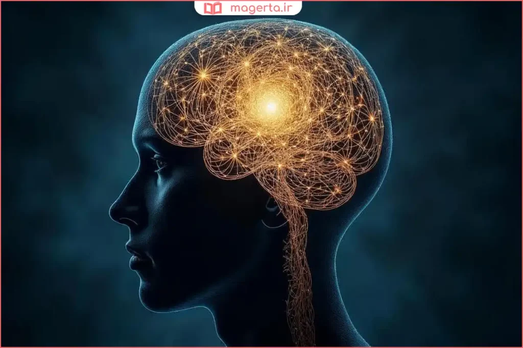 تصویری هنری از ارتباط ذهن و انرژی برای نمایش مفهوم تله‌کینزی