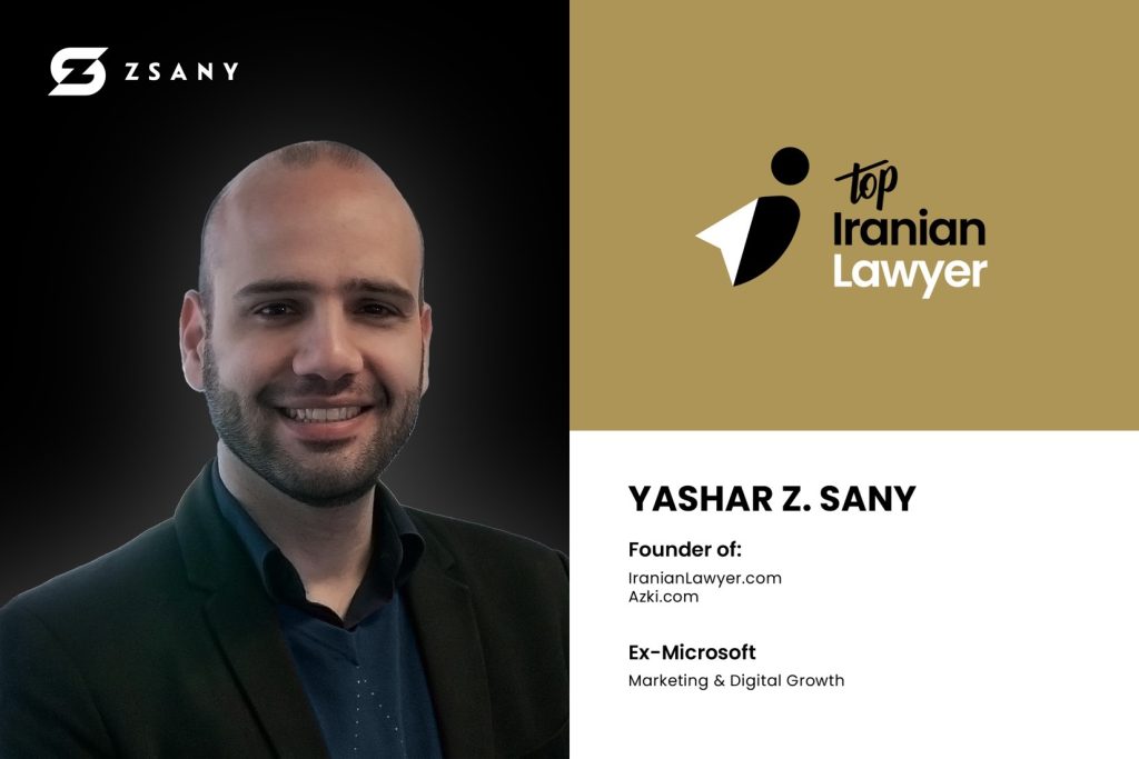 یاشار ژاله ‌دوستYashar Z. Sany ، بنیانگذار (وکیل ایرانی) IranianLawyer.com و (ازکی) Azki.com