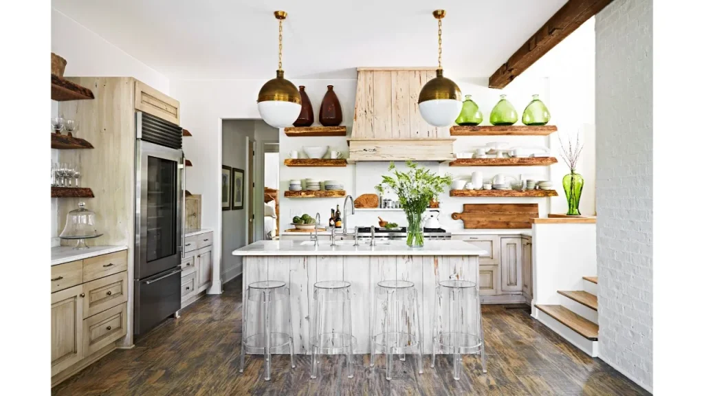 کابینت و جزیره نئوکلاسیک سبک روستیک