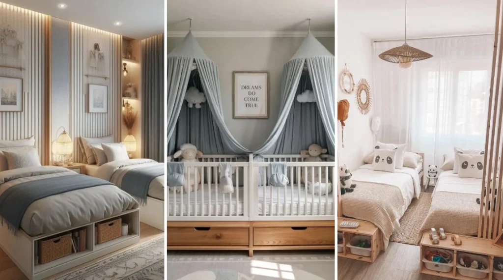 چیدمان اتاق برای دوقلوها