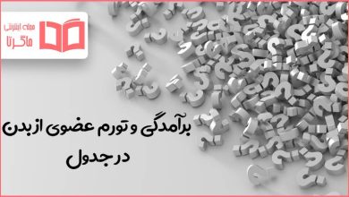 برآمدگی و تورم عضوی از بدن در جدول