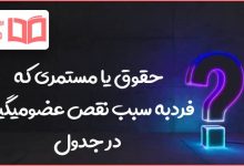 حقوق یا مستمری که فردبه سبب نقص عضومیگیرد در جدول