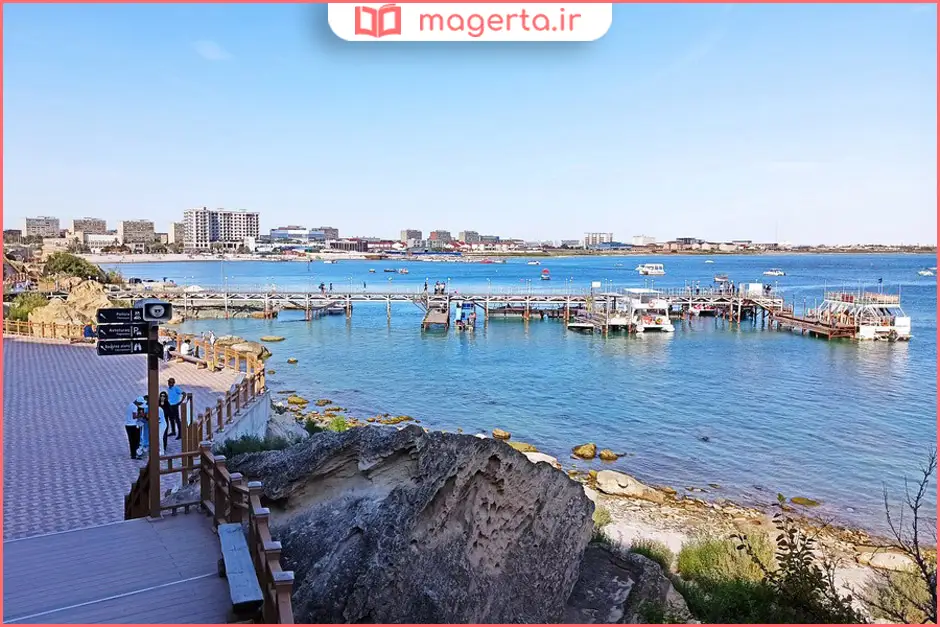 کرانه دریای خزر و اسکله‌های آکتائو