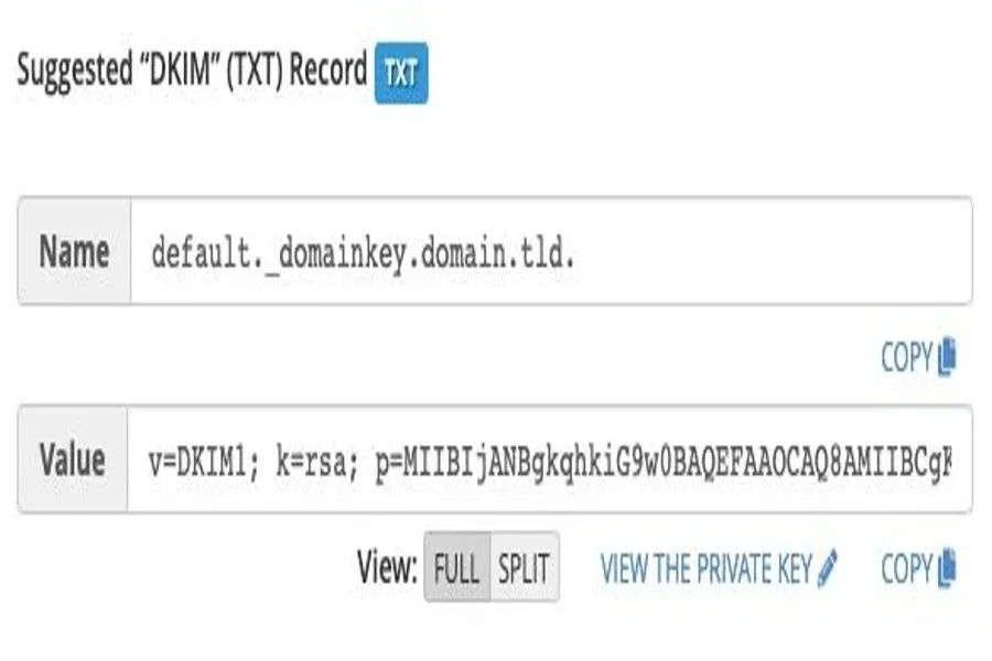 فعال‌سازی DKIM (برای افزایش امنیت)