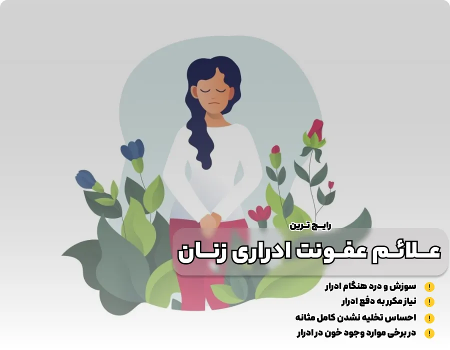 رایج ترین علائم عفونت ادراری در زنان