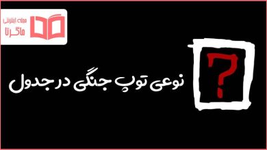 نوعی توپ جنگی در جدول