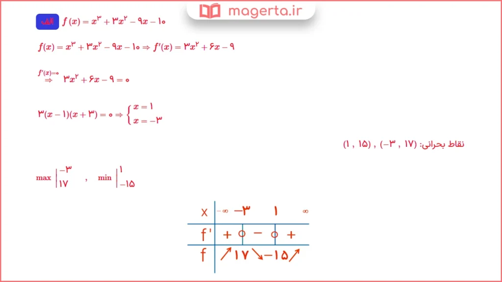 جواب قسمت الف سوال ۴ تمرین صفحه ۱۱۲ ریاضی دوازدهم تجربی