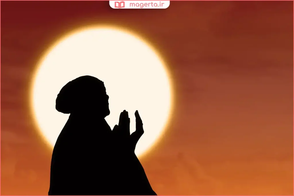 فردی در حال ذکرگویی آرام برای جذب برکت و آسان شدن امور