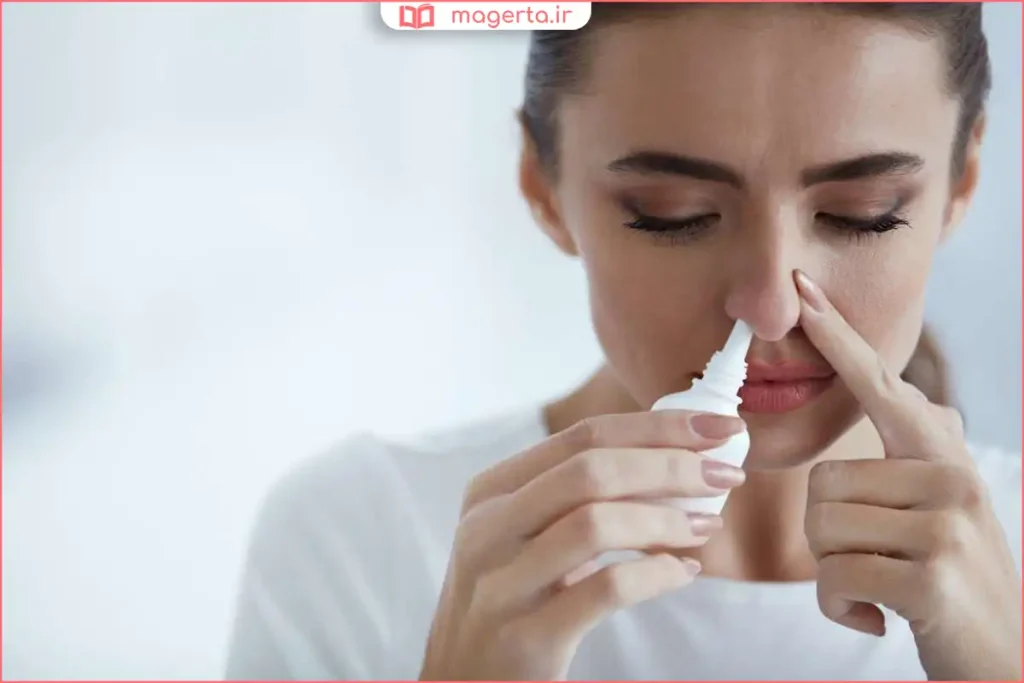 استفاده از قطره یا اسپری سالین برای کاهش گرفتگی بینی