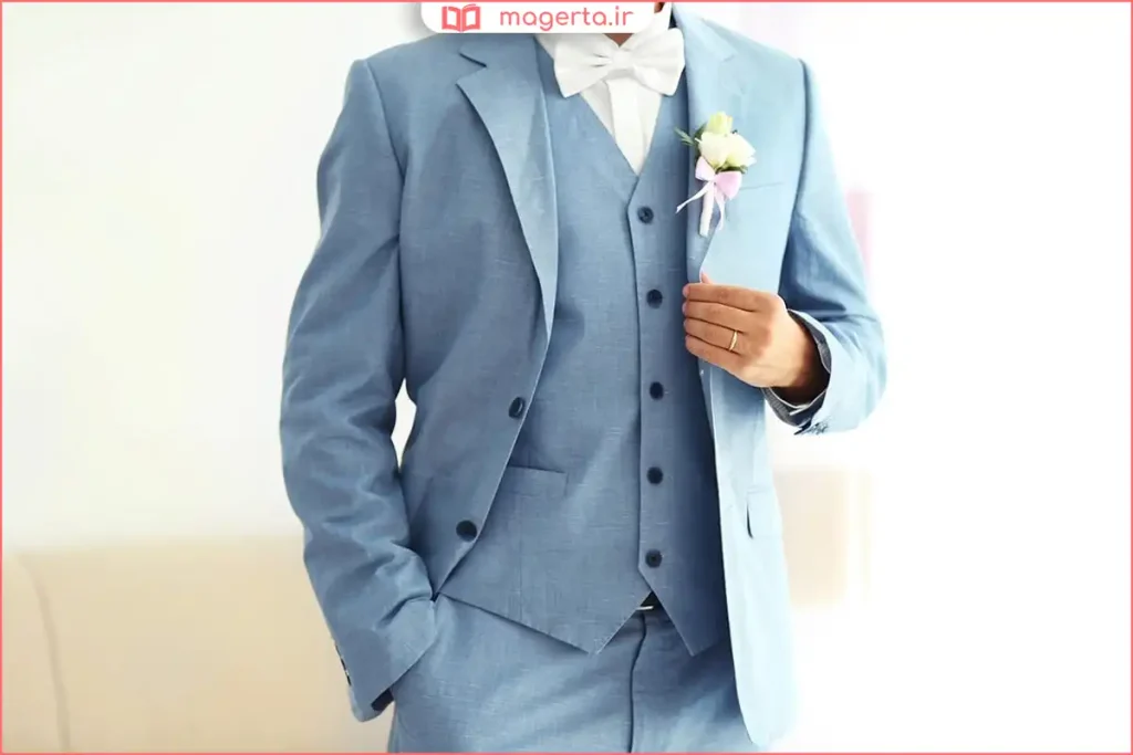 کت و شلوار مردانه سرمهای کلاسیک مناسب موقعیتهای رسمی