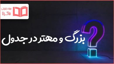 بزرگ و مهتر در جدول