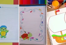 تزیین دفتر مشق کلاس پنجم