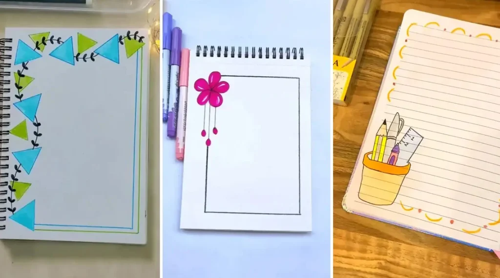 تزیین دفتر مشق کلاس سوم