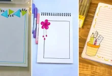 تزیین دفتر مشق کلاس سوم