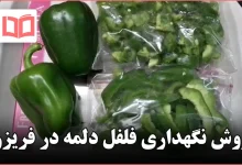 روش نگهداری فلفل دلمه در فریزر