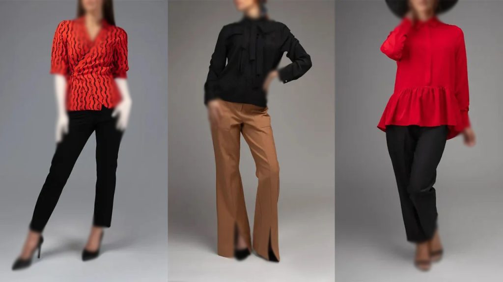 بلوز مشکی و قرمز زنانه