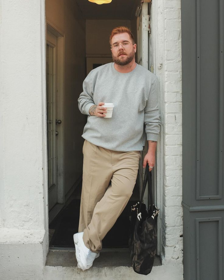 استایل پاییزی برای مردان سنگین وزن