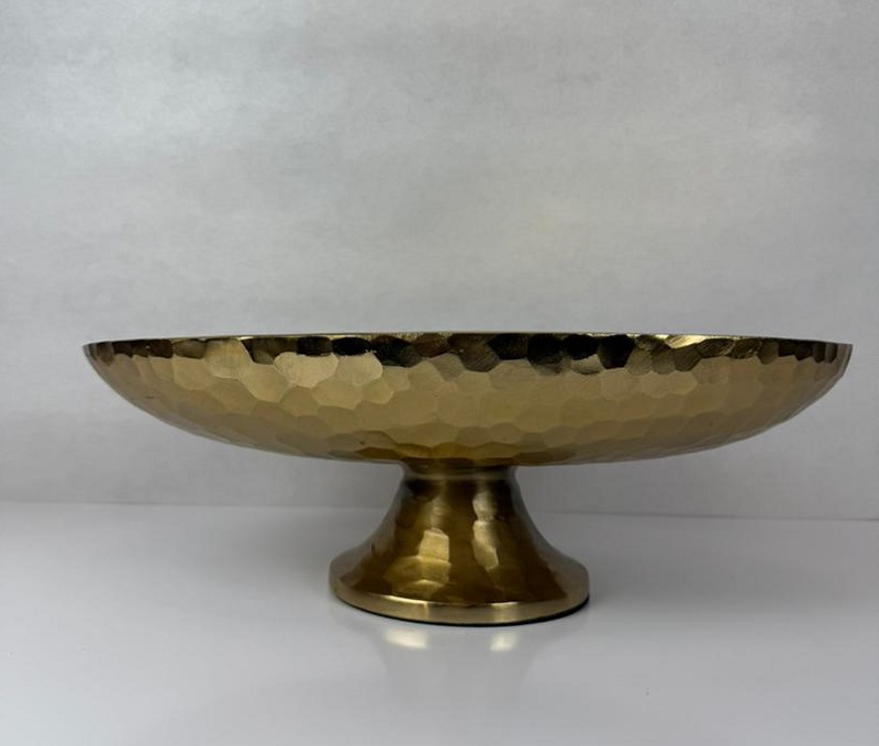 ظرف پذیرایی پایه دار طلایی