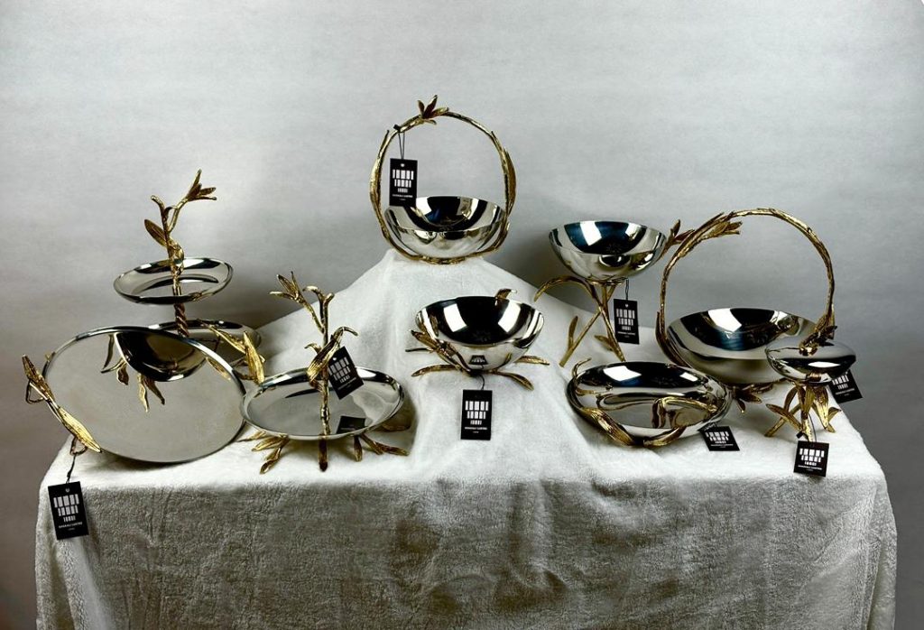 ظروف پذیرایی استیل برنج جهیزیه