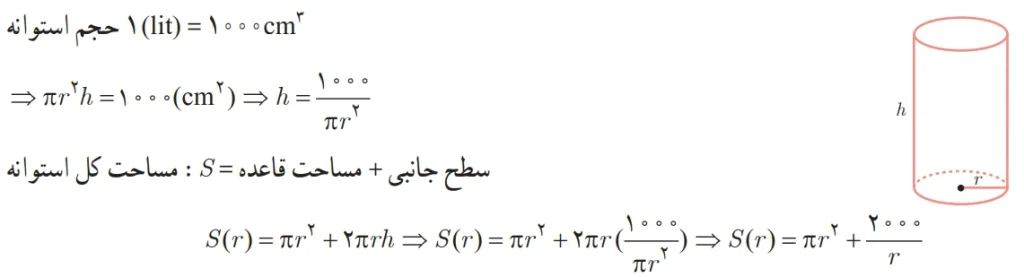 شکل سوال ۱ کار در کلاس صفحه ۱۱۸ ریاضی دوازدهم تجربی