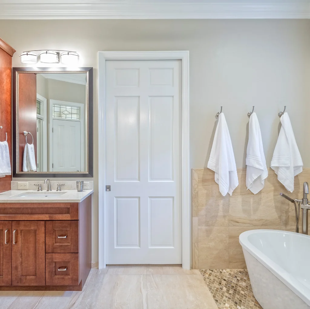 پشت در حمام