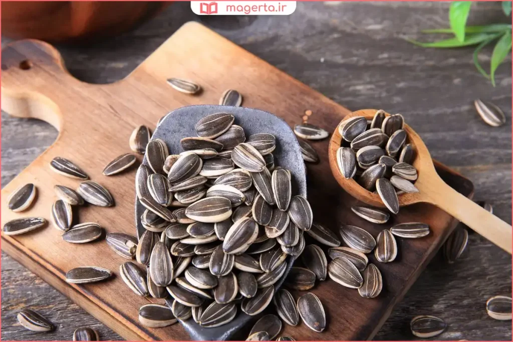 تخمه آفتابگردان بو داده آماده مصرف