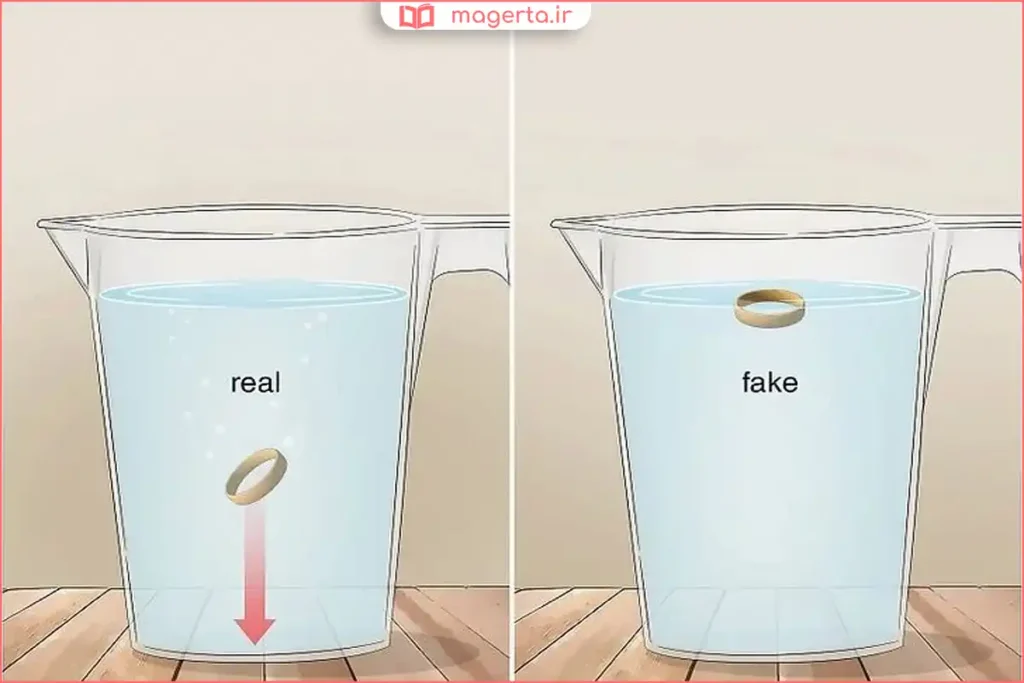 بررسی وزن و چگالی طلا برای تشخیص نمونه اصل