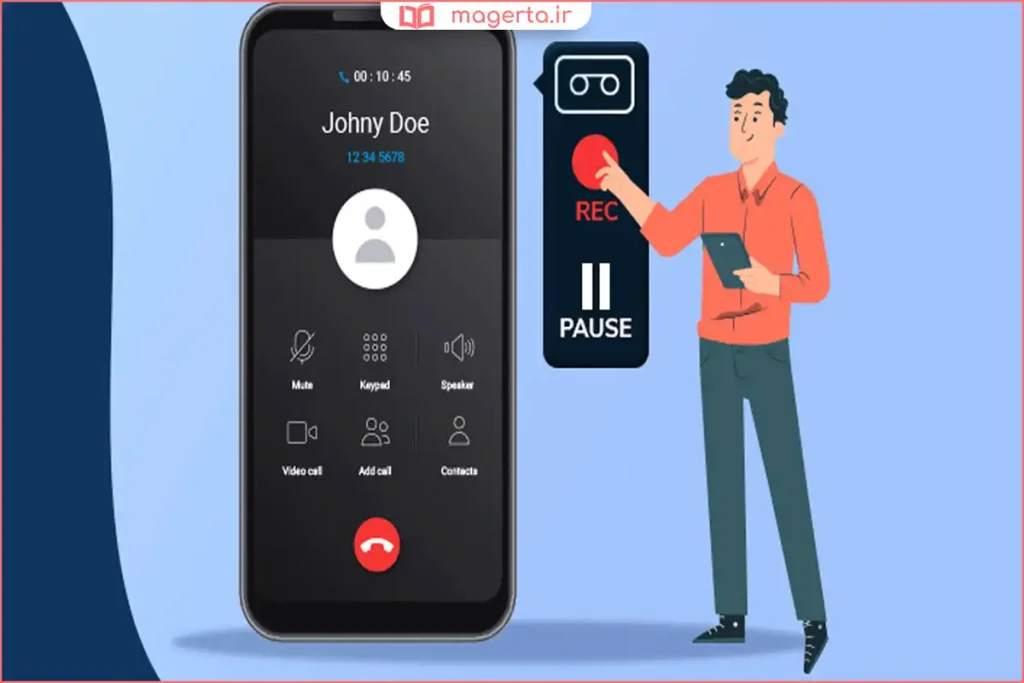 فعال‌سازی قابلیت ضبط مکالمه در تنظیمات تماس گوشی