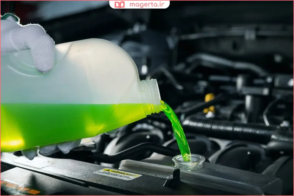 اضافه کردن ضد یخ ماشین به مخزن رادیاتور