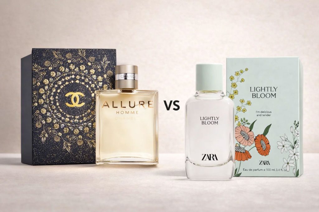 عطر زارا lightly Bloom شبیه به شنل Allure Homme