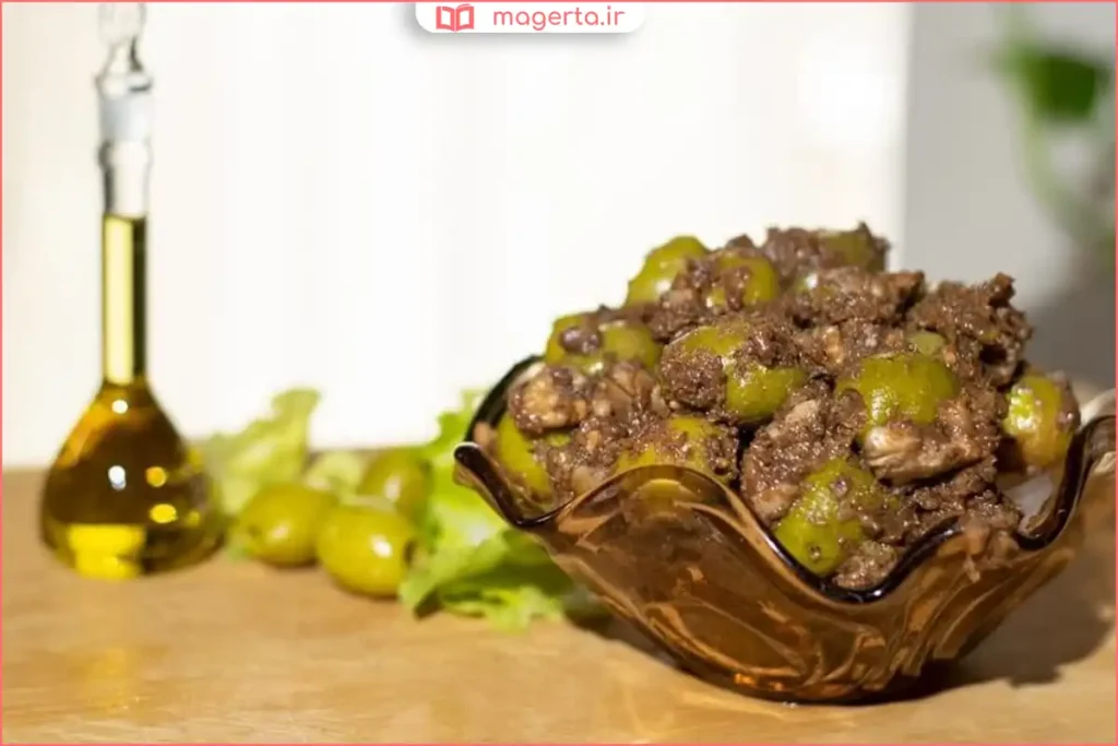 زیتون پرورده خانگی با درب بسته برای افزایش ماندگاری